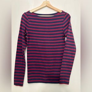 GAP Modern Striped Ling Sleeve Boatneck T-Shirt